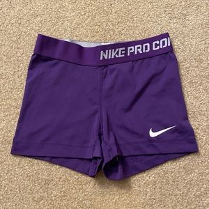 Nike Pro Combat Compression Shorts Purple XS